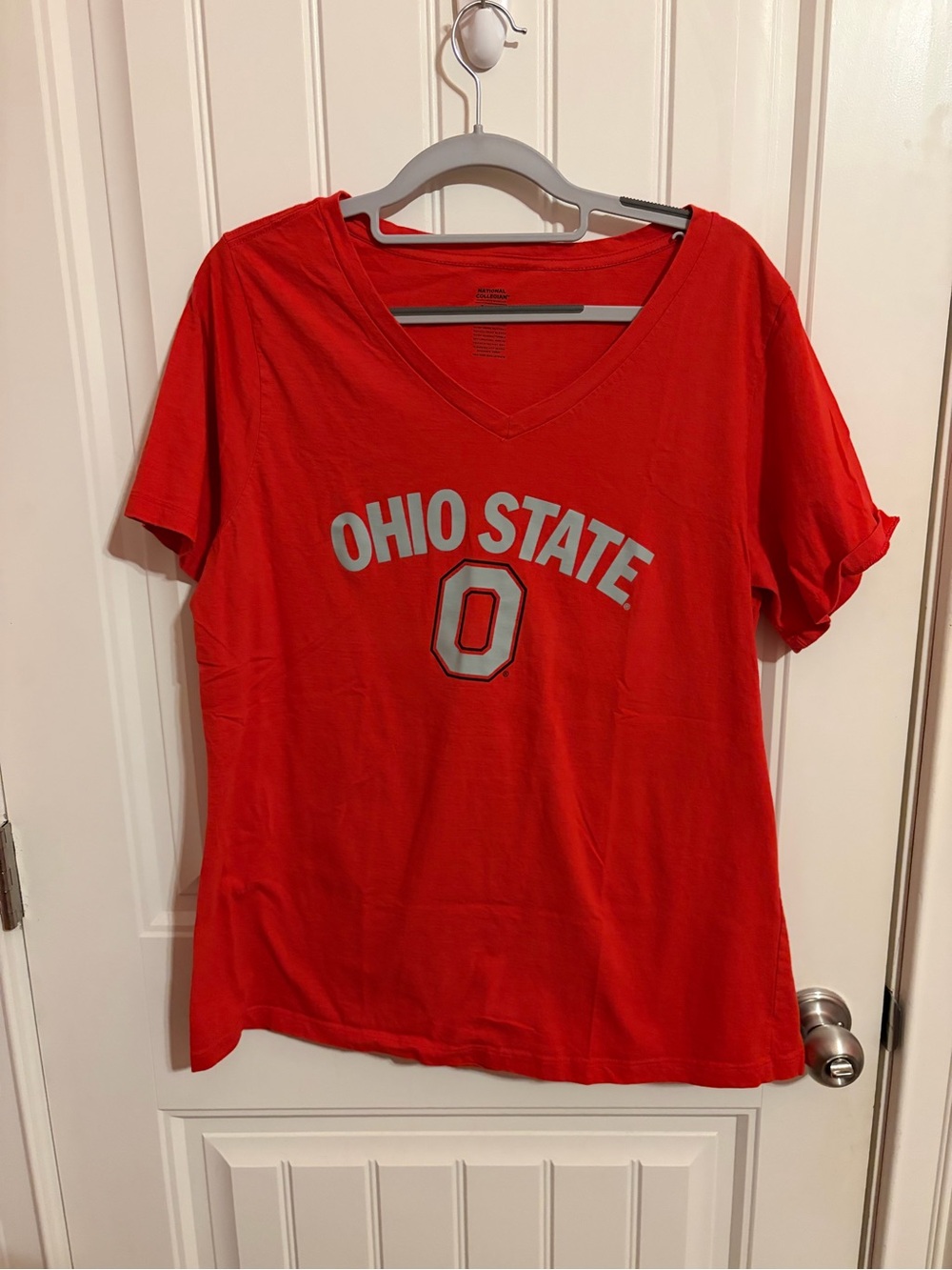 Ohio State Women's Red V-Neck Tee